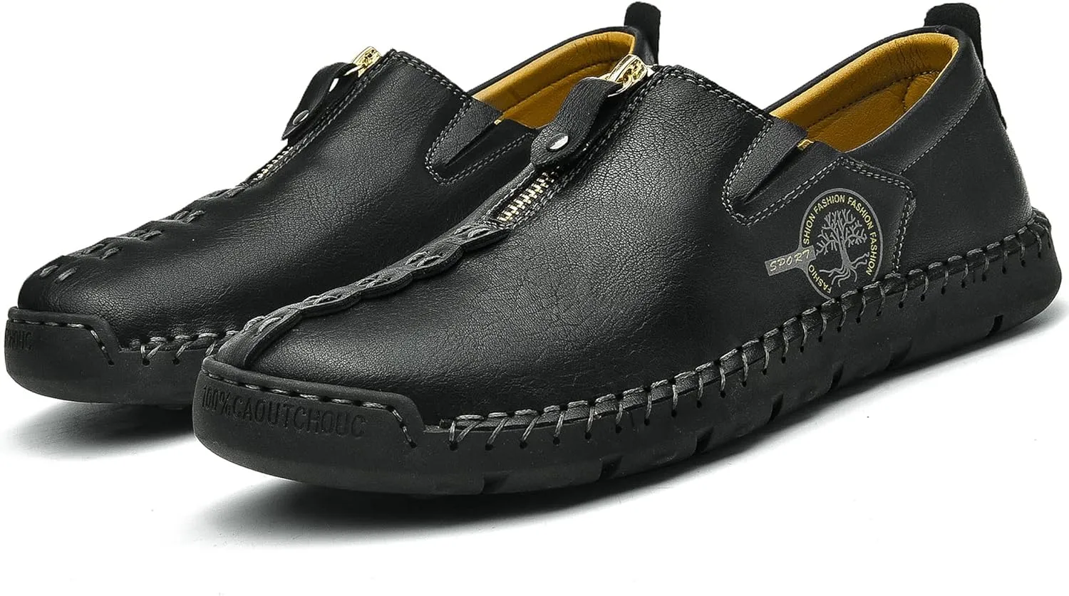 Shaire Men's Loafers Slip-On Shoes Classic Comfort with Memory Foam Casual Driving Moccasins