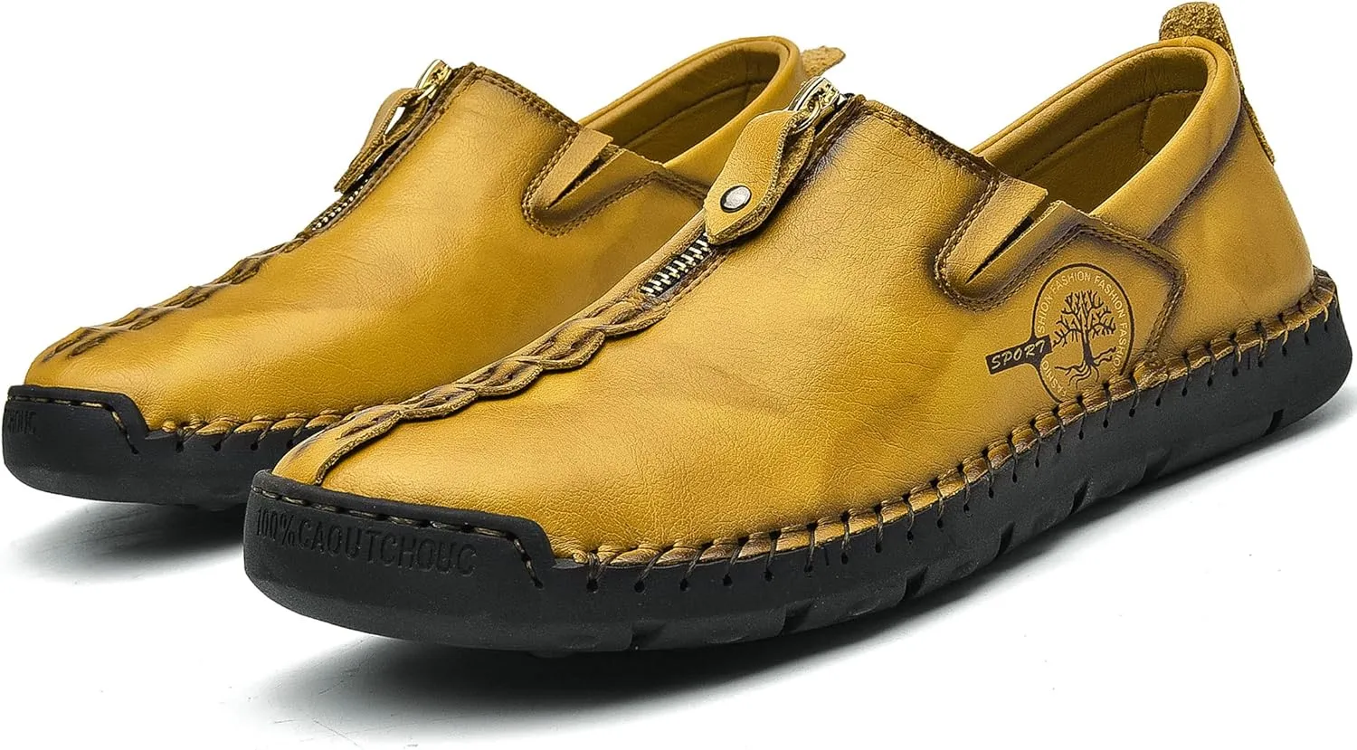 Shaire Men's Loafers Slip-On Shoes Classic Comfort with Memory Foam Casual Driving Moccasins