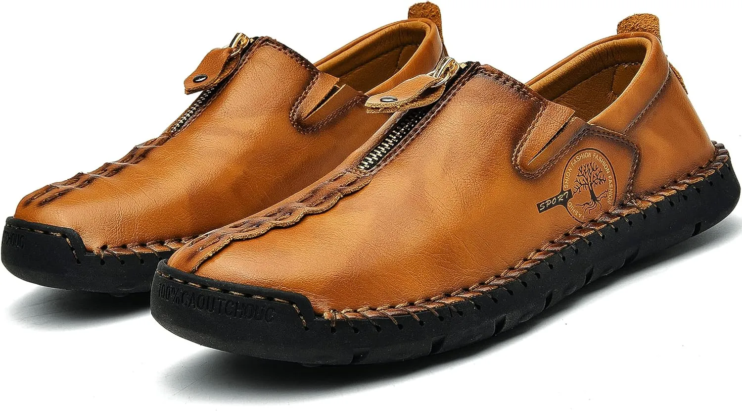 Shaire Men's Loafers Slip-On Shoes Classic Comfort with Memory Foam Casual Driving Moccasins
