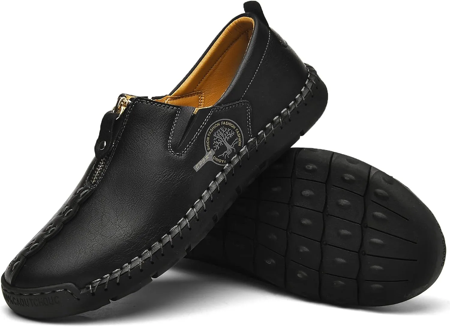 Shaire Men's Loafers Slip-On Shoes Classic Comfort with Memory Foam Casual Driving Moccasins