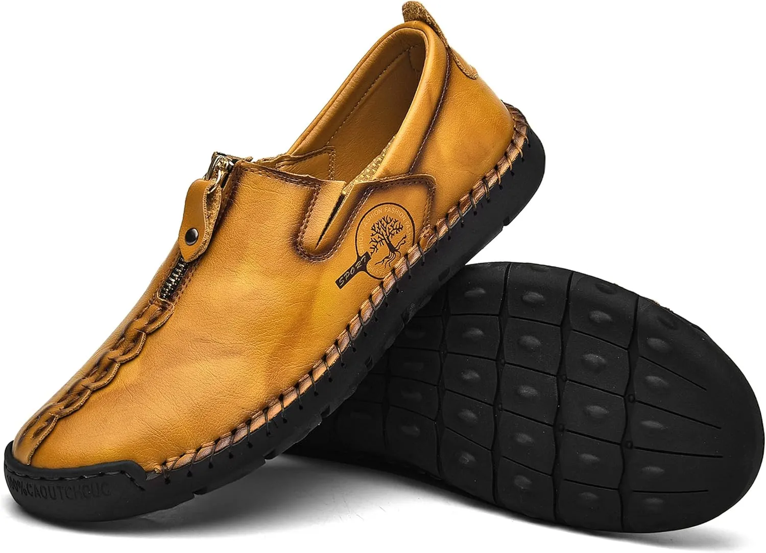 Shaire Men's Loafers Slip-On Shoes Classic Comfort with Memory Foam Casual Driving Moccasins