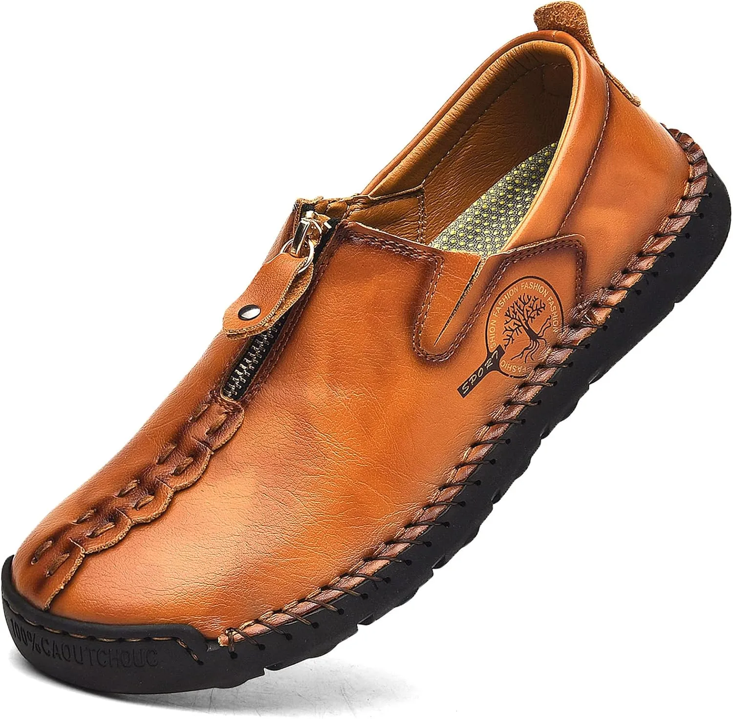 Shaire Men's Loafers Slip-On Shoes Classic Comfort with Memory Foam Casual Driving Moccasins