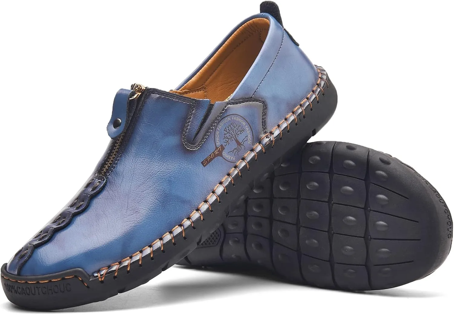Shaire Men's Loafers Slip-On Shoes Classic Comfort with Memory Foam Casual Driving Moccasins