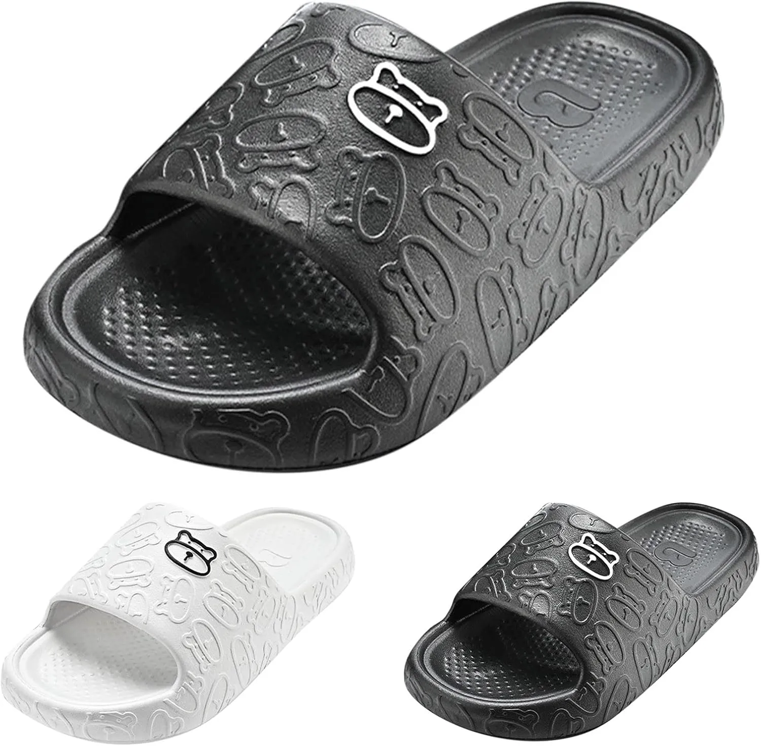 Shower Sandals Cloud Slippers for Men Open Toe Spa Bath Pool Gym Casual Shower Shoes