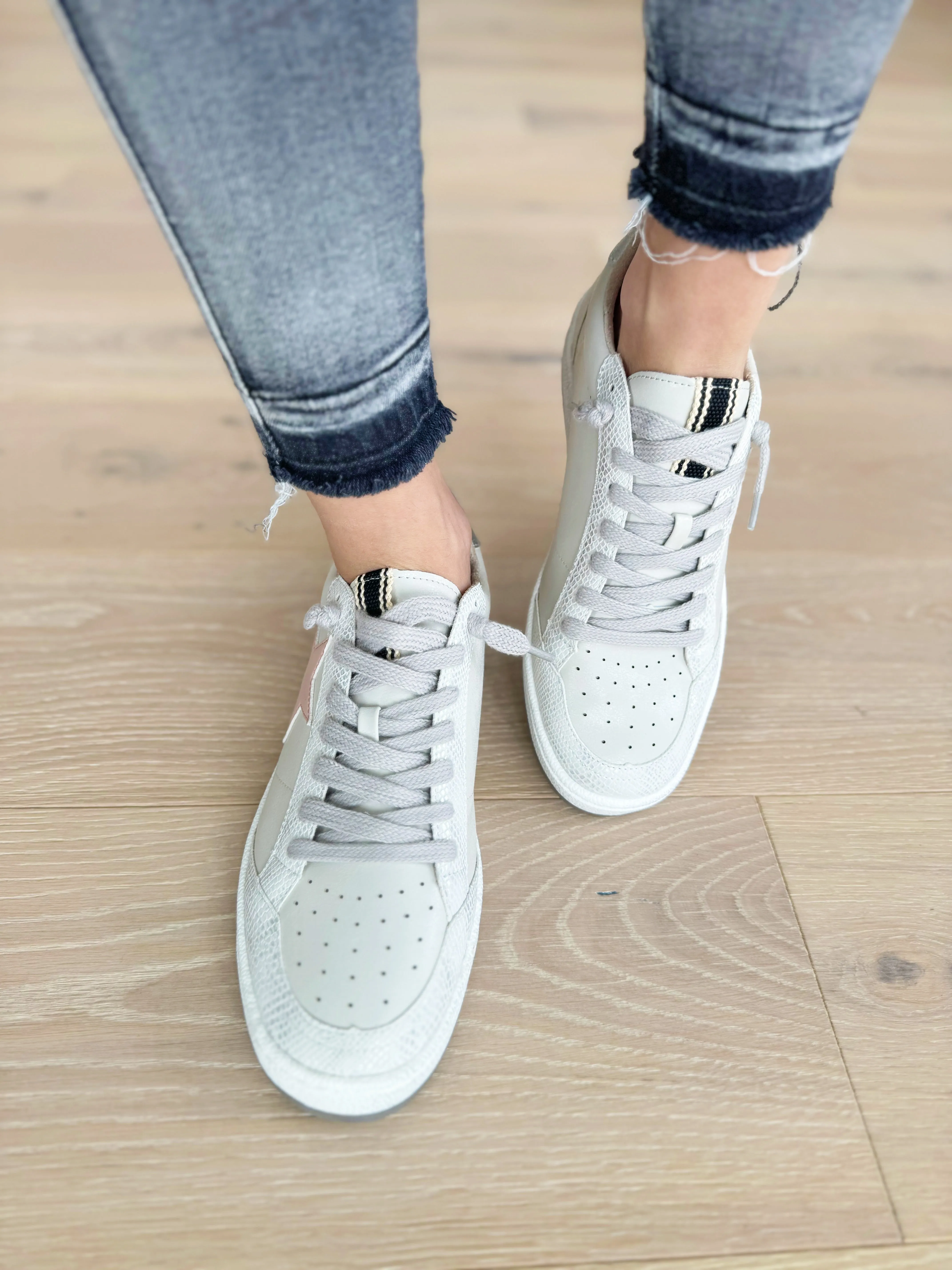 Shushop Paz Sneakers in Silver Snake
