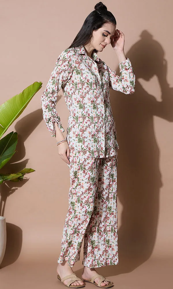 SHWET PRINTED SHIRT COORD SET