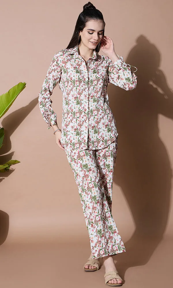 SHWET PRINTED SHIRT COORD SET