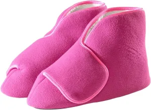 Silvert's Adaptive Clothing & Footwear Mens & Womens Extra Wide Soft Fleece Diabetic Bootie Slippers for Seniors