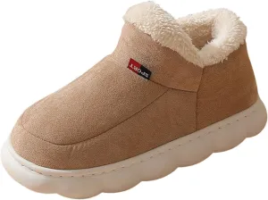 Slippers for Girls, Winter Fuzzy Thickened For Non-Slip Warm Indoor Outdoor House Shoes Anti-Slip Sole Booties