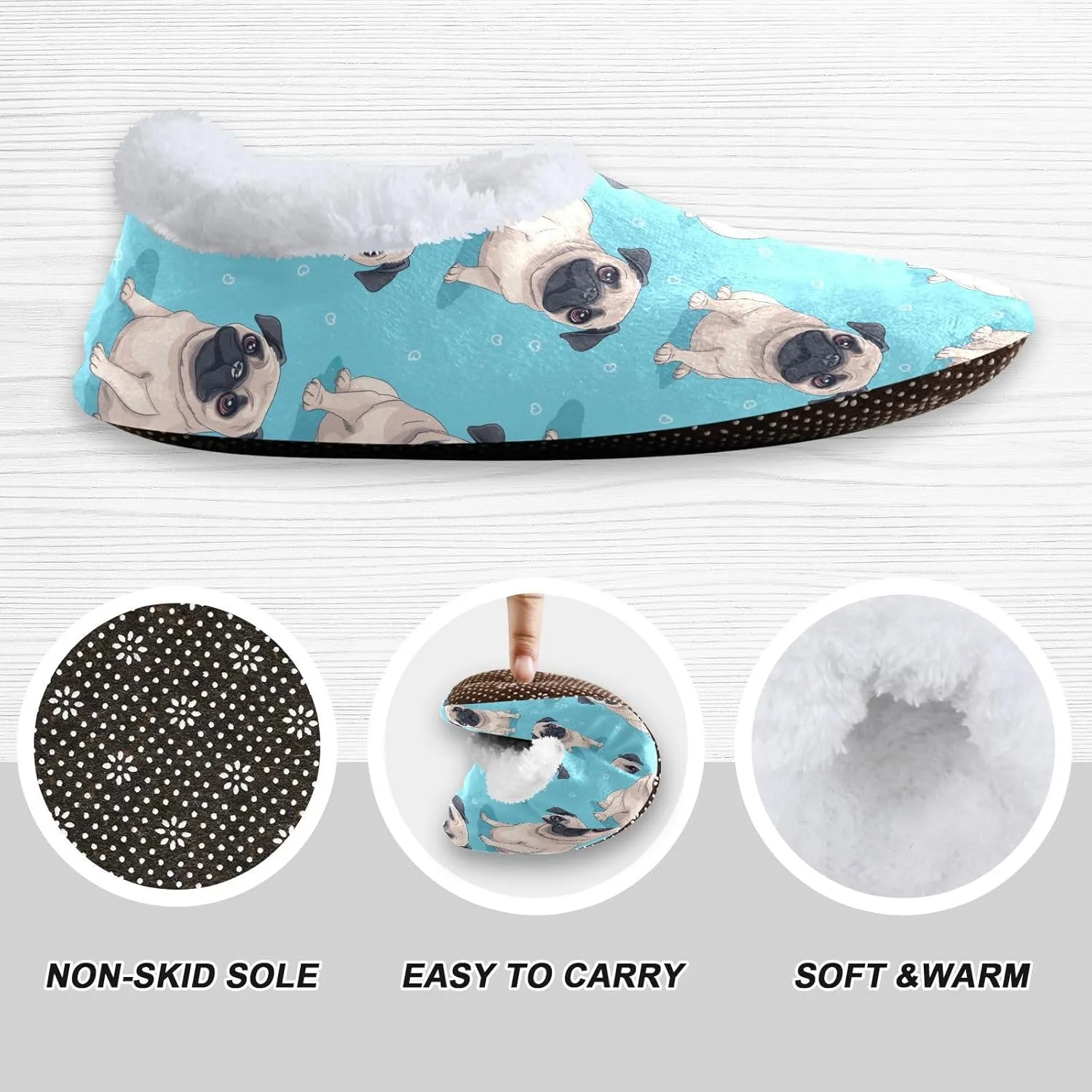 Slippers for Women Men Winter Thick Slipper Socks with Grippers Warm Indoor Floor House Slippers Cozy Fuzzy Slippers Bedroom Fleece Slippers