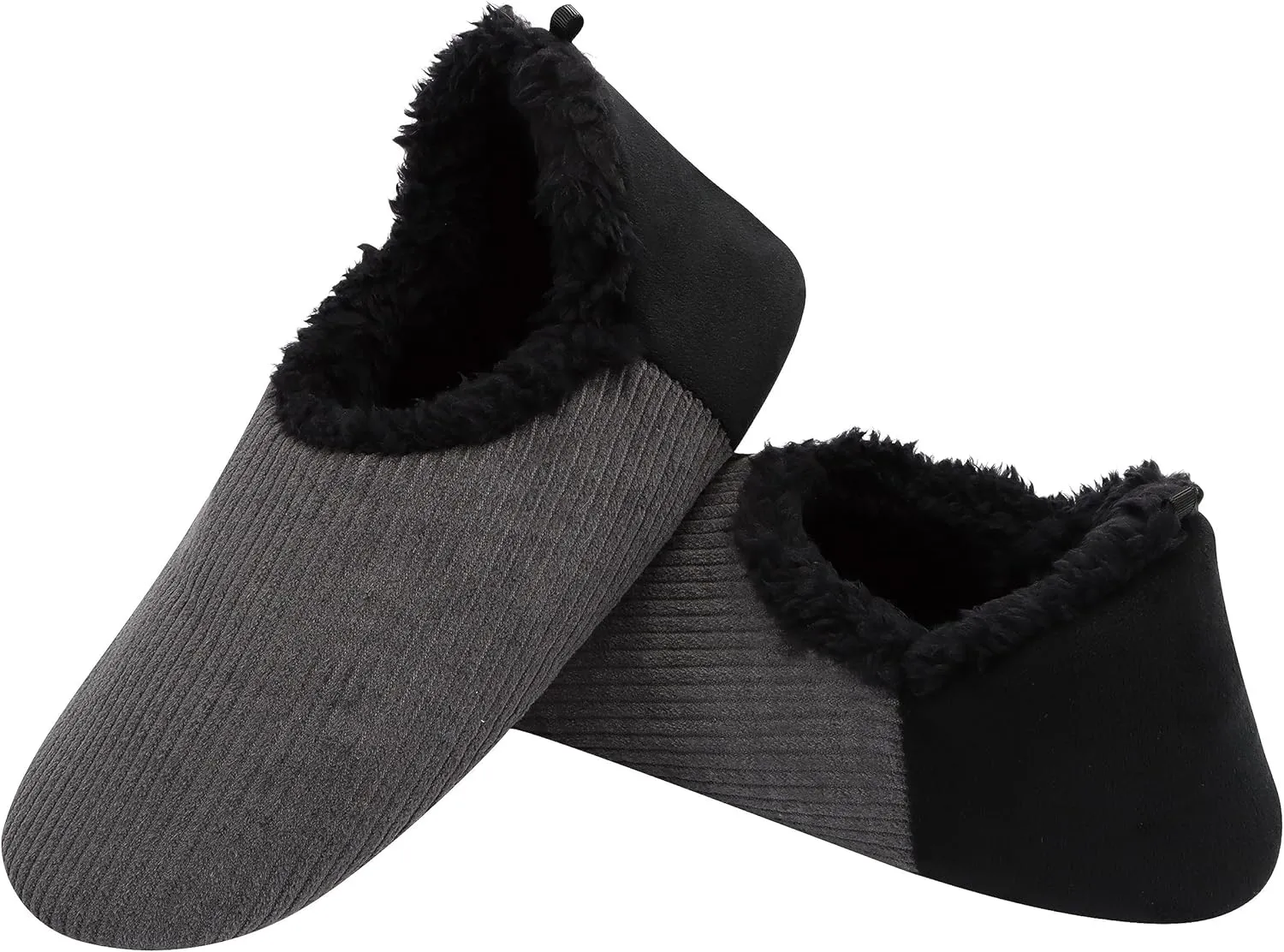 Snoozies Corduroy Slippers for Men Non-Skid, Comfy Sherpa-Lined Men Slippers House Shoes, Gifts for Him
