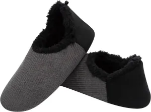 Snoozies Corduroy Slippers for Men Non-Skid, Comfy Sherpa-Lined Men Slippers House Shoes, Gifts for Him