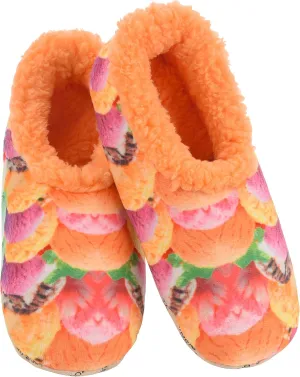 Snoozies Ice Cream Print Slipper Socks for Women Non-Skid Sole, Soft Sherpa-Lined Slippers for Women