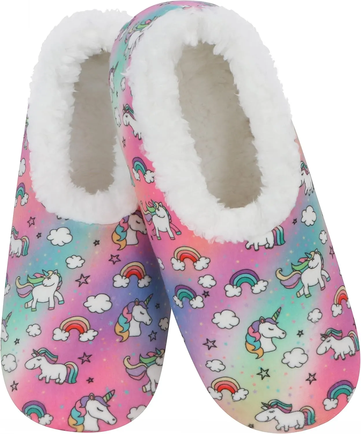 Snoozies Kids Slippers with Sherpa Fleece Lining and Non-Skid Sole, House Slippers for Kids, Girls, and Boys Size 13-5