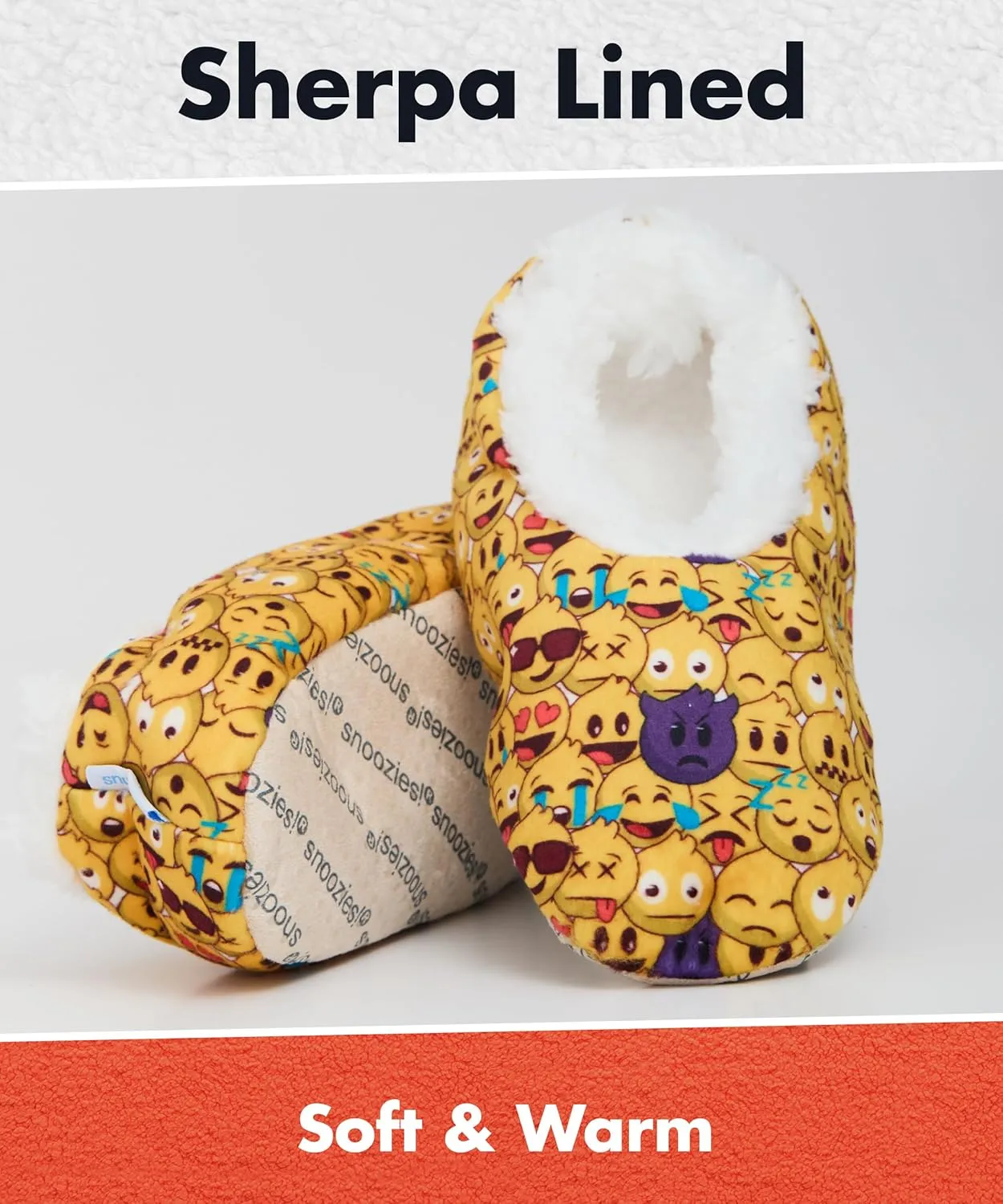 Snoozies Kids Slippers with Sherpa Fleece Lining and Non-Skid Sole, House Slippers for Kids, Girls, and Boys Size 13-5