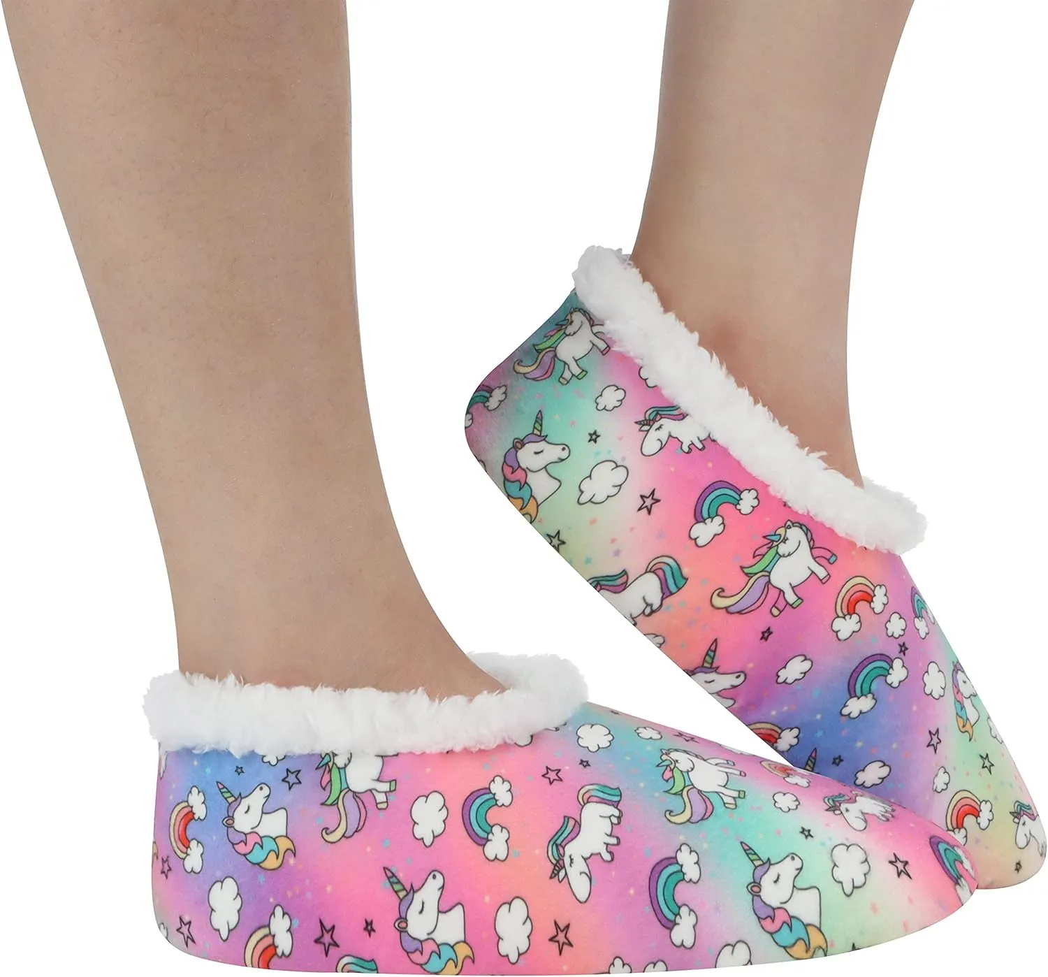 Snoozies Kids Slippers with Sherpa Fleece Lining and Non-Skid Sole, House Slippers for Kids, Girls, and Boys Size 13-5
