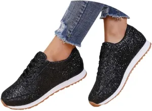 Sparkly Tennis Shoes for Women 2025 Trendy Gold Rhinestone Sneakers Rhinestone Glitter Casual Shoes Orthopedic Walking Shoes