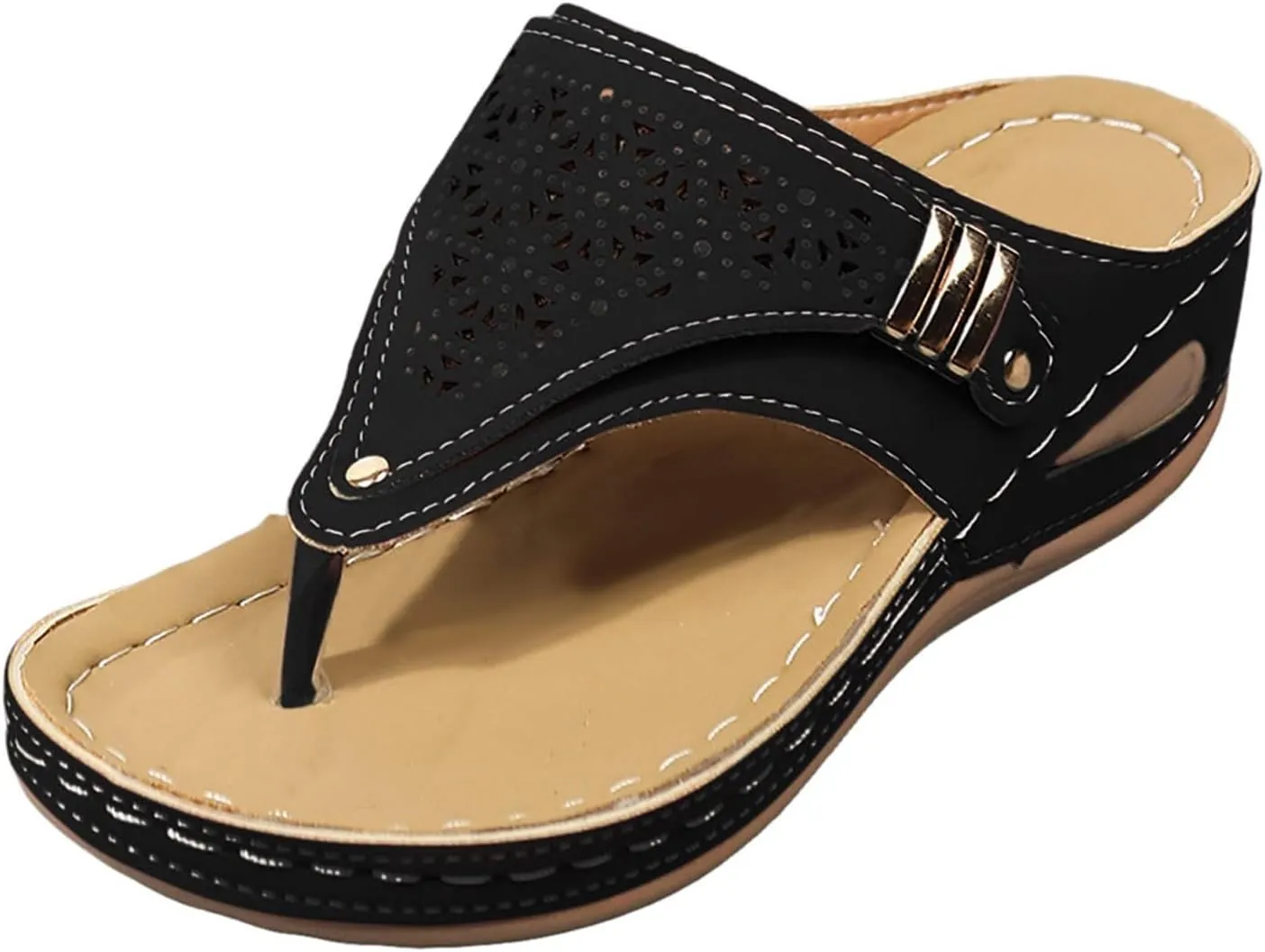 Spring Orthopedic Sandals for Women, Women Summer Comfortable Sandals Arch Support Wedge 2025 Flip Flops