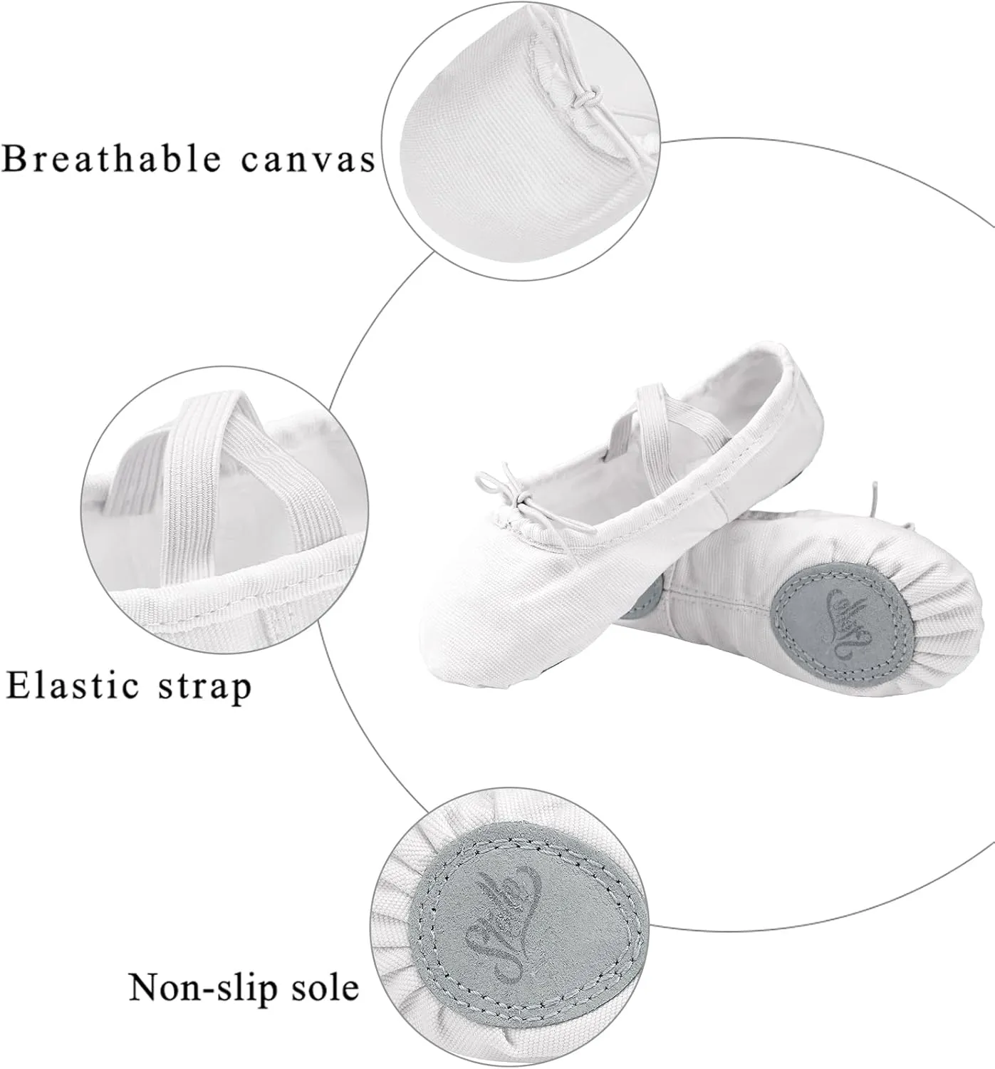 Stelle Canvas Ballet Shoes for Girls Dance Ballet Slippers Shoes??Toddler/Little/Big Kid/Women??