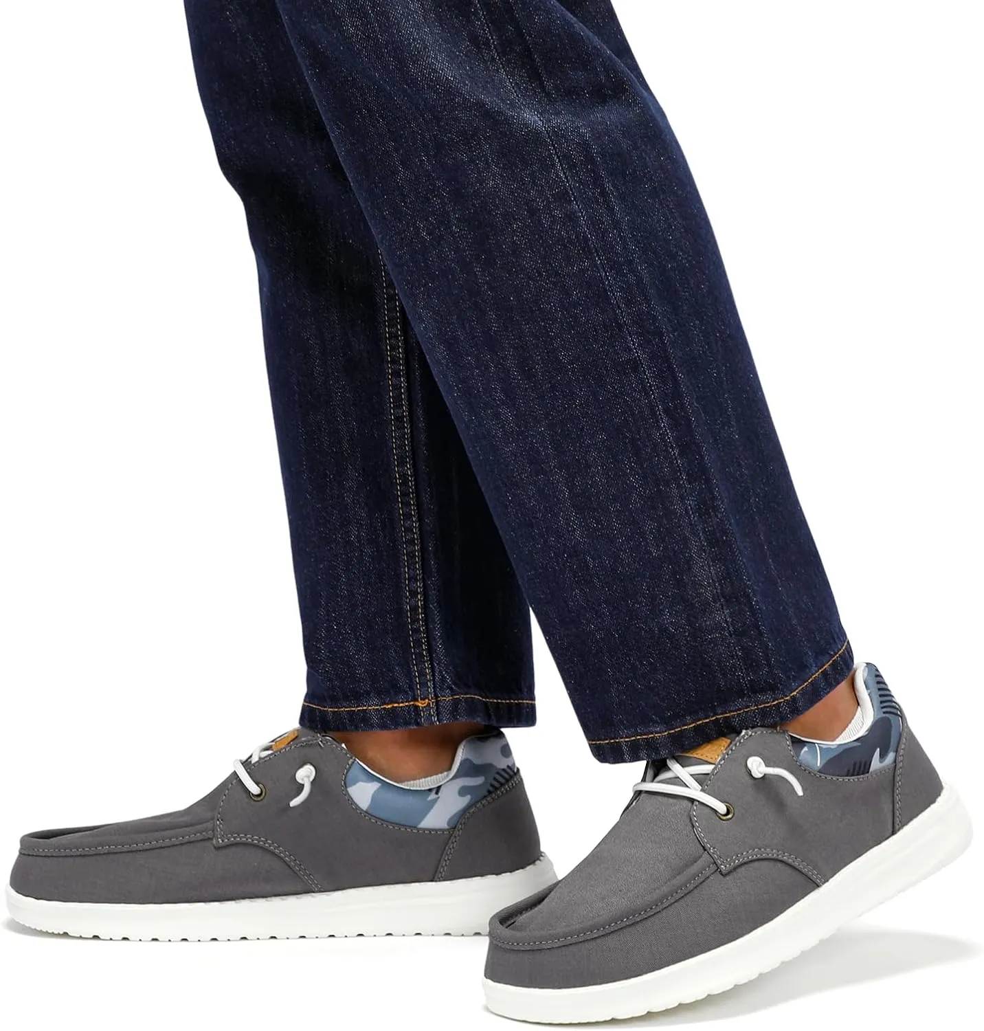 STQ Men's Lace up LoafersOrthopedic Ultralight Boat Casual Shoes with Arth Support