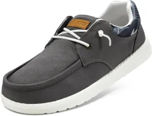 STQ Men's Lace up LoafersOrthopedic Ultralight Boat Casual Shoes with Arth Support