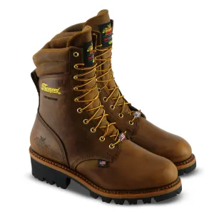 Thorogood Boots 804-3554 9" Logger Made in USA Steel Toe Waterproof Insulated