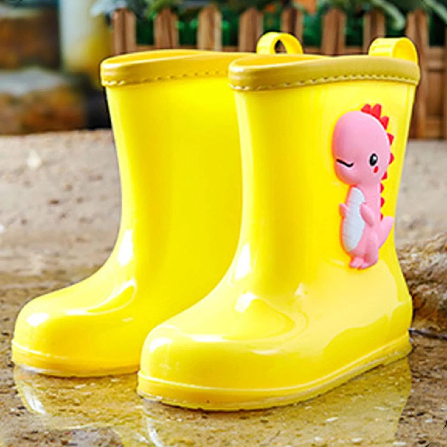 Toddler Dinosaur Rain Boots Little Boys Girls Water Boots Kids' Rainboots Rubber Waterproof Non Slip Infant Girl Shoes