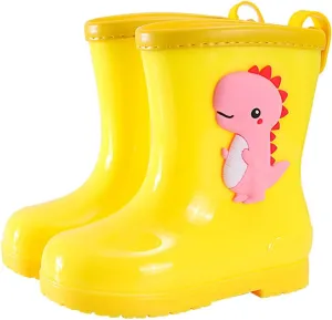 Toddler Dinosaur Rain Boots Little Boys Girls Water Boots Kids' Rainboots Rubber Waterproof Non Slip Infant Girl Shoes