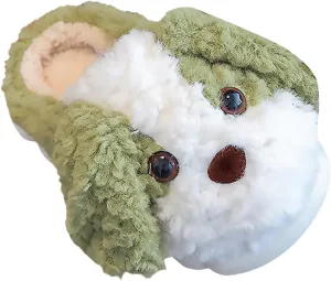 Toddler Girls Cotton Slippers Kids Indoor Bedroom Fuzzy Slippers Anti Slip Cute Puppy Pattern House Slippers