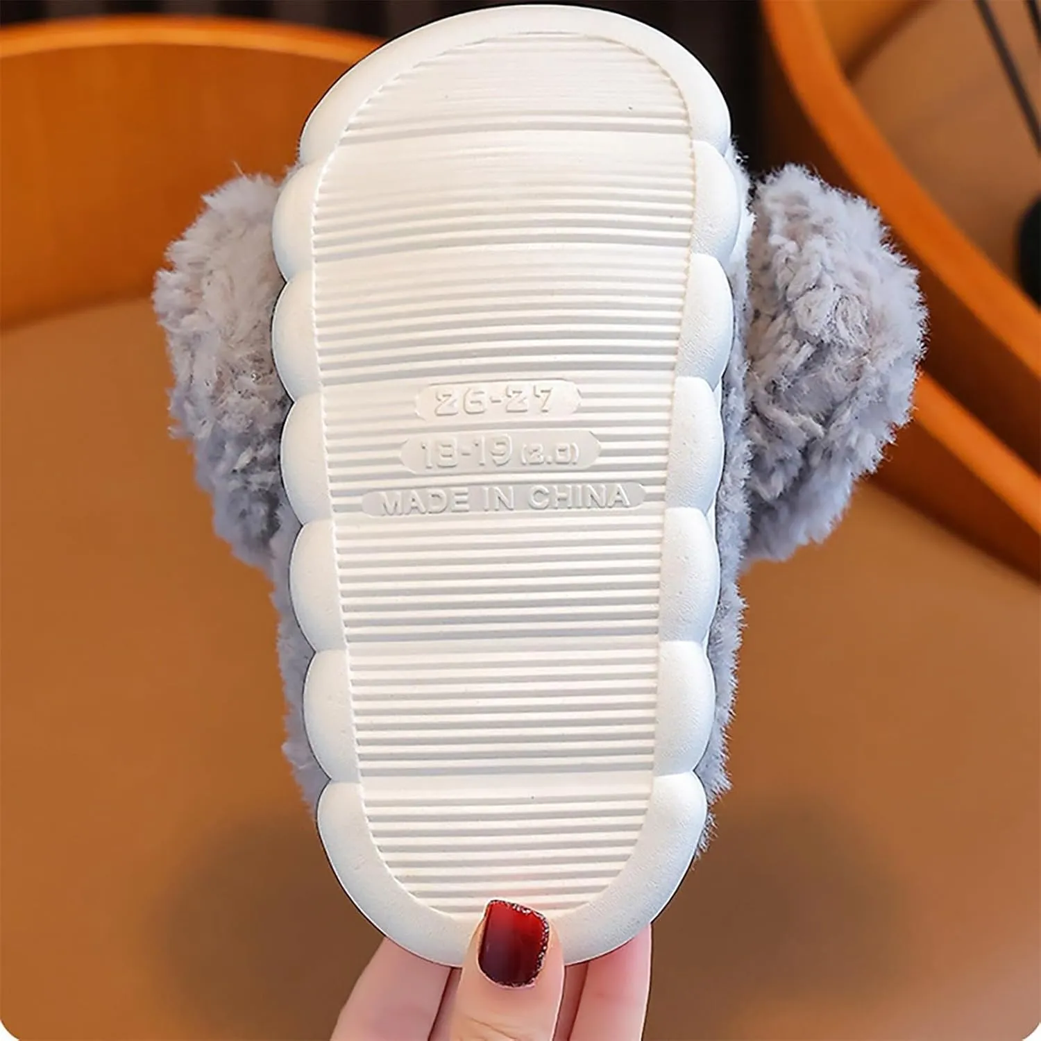 Toddler Girls Cotton Slippers Kids Indoor Bedroom Fuzzy Slippers Anti Slip Cute Puppy Pattern House Slippers