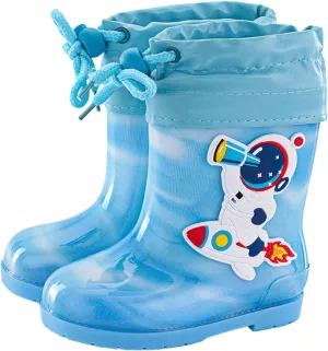 Toddler Rain Boots Waterproof Rainboots Outdoor Boys Girls Cute Water Shoes Non-Slip Rubber Toddler Work Boots