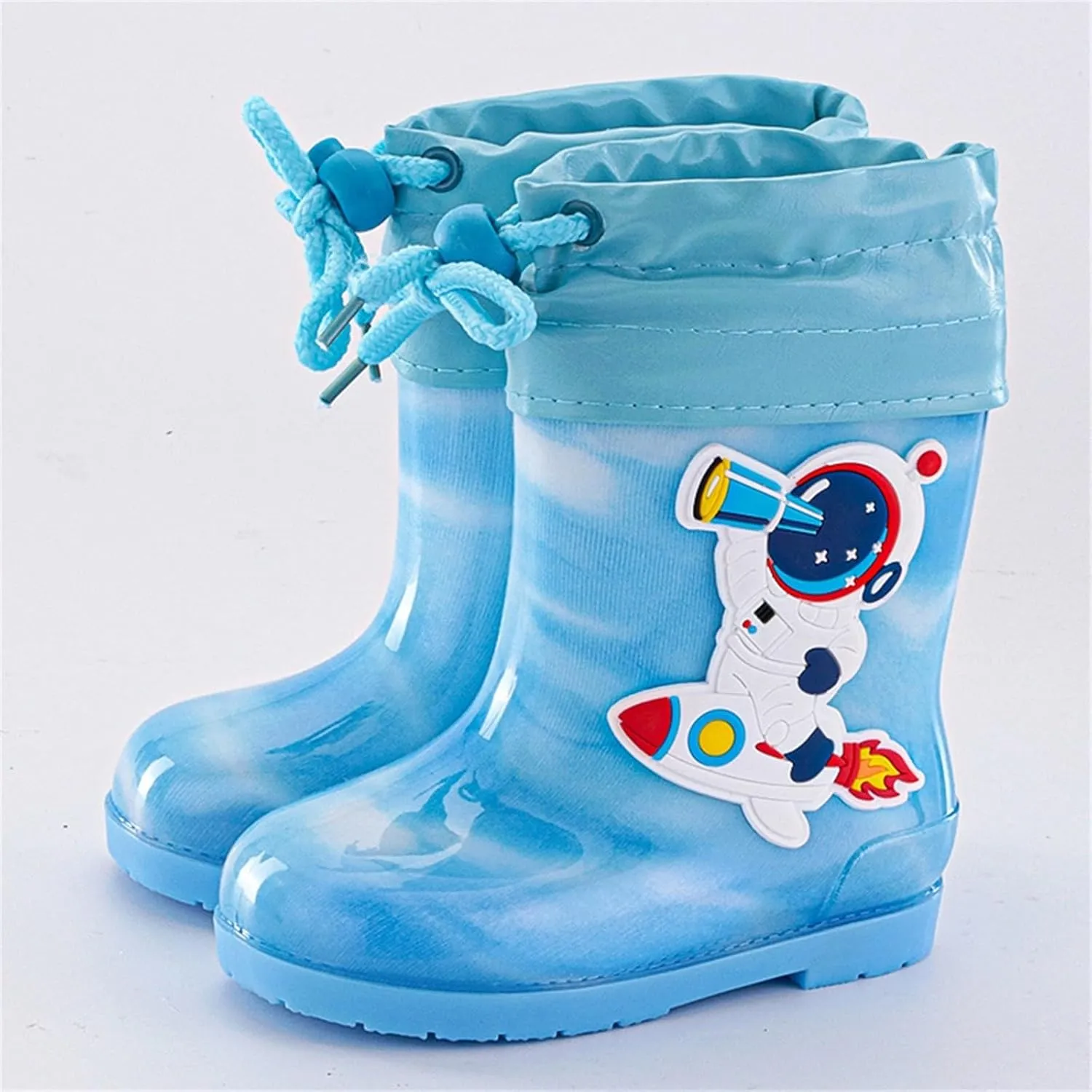 Toddler Rain Boots Waterproof Rainboots Outdoor Boys Girls Cute Water Shoes Non-Slip Rubber Toddler Work Boots