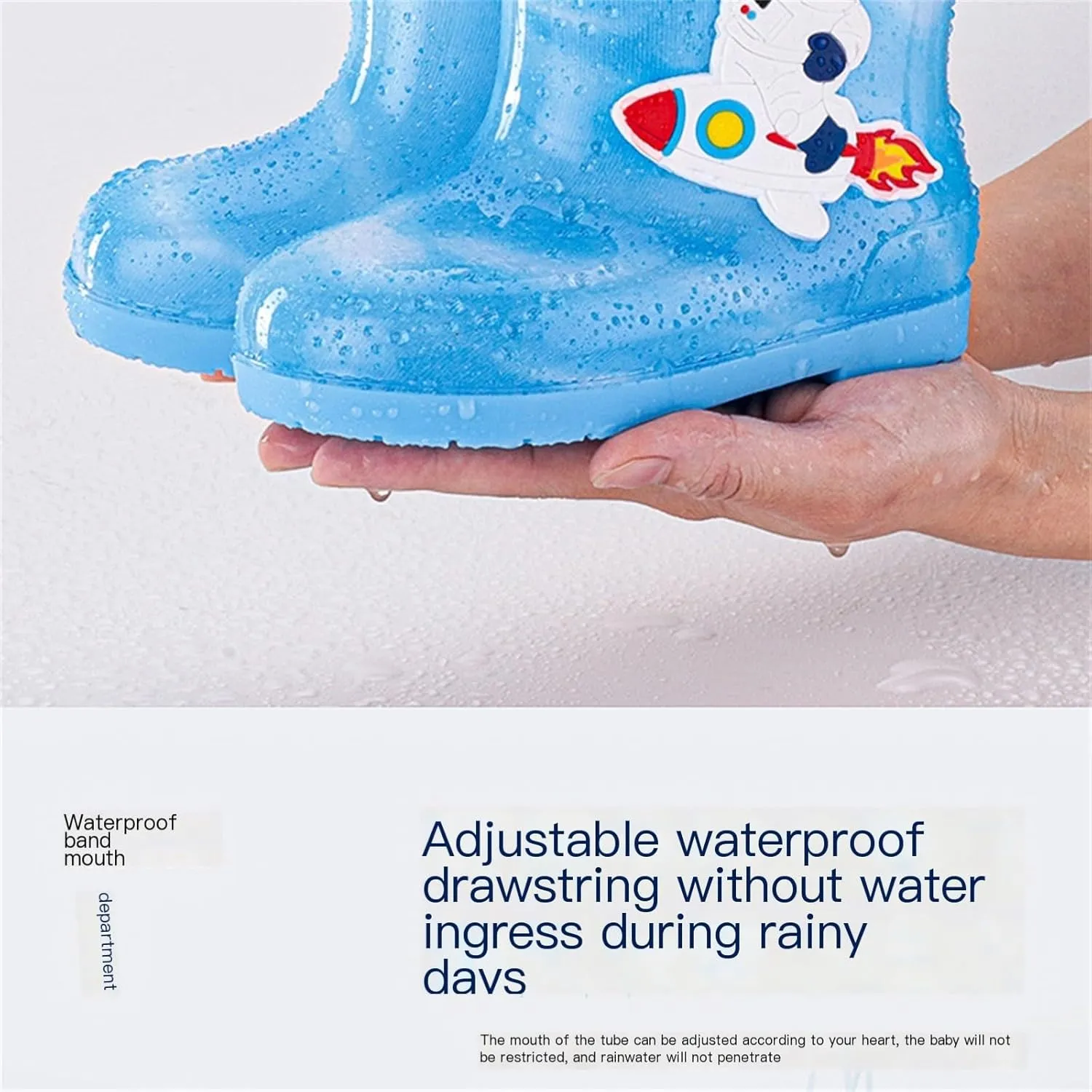 Toddler Rain Boots Waterproof Rainboots Outdoor Boys Girls Cute Water Shoes Non-Slip Rubber Toddler Work Boots