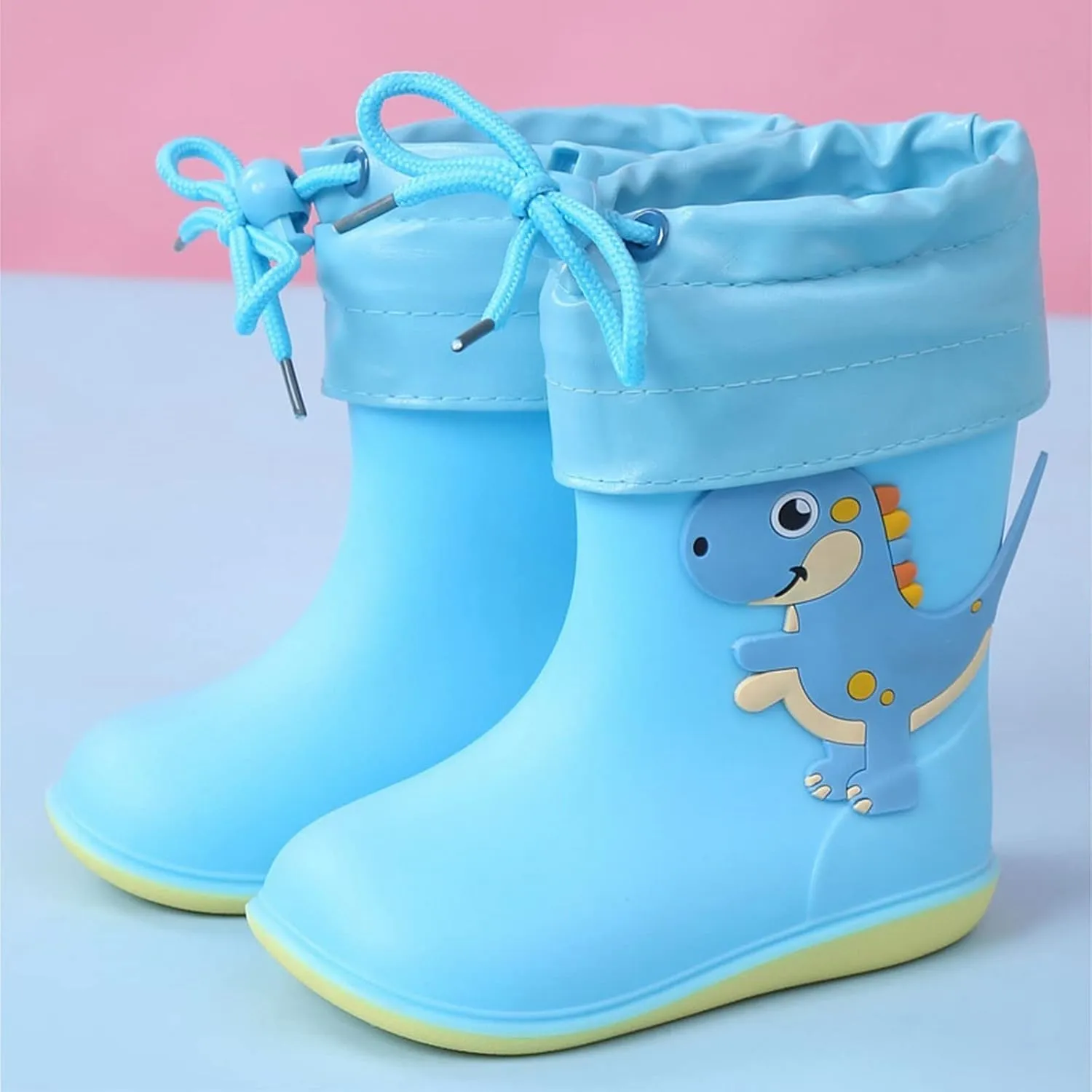 Toddler Rain Boots Waterproof Rubber Boots Kids Dinosaur Rain Boots for Girls Boys,Unisex-Child Water Shoes for Kids
