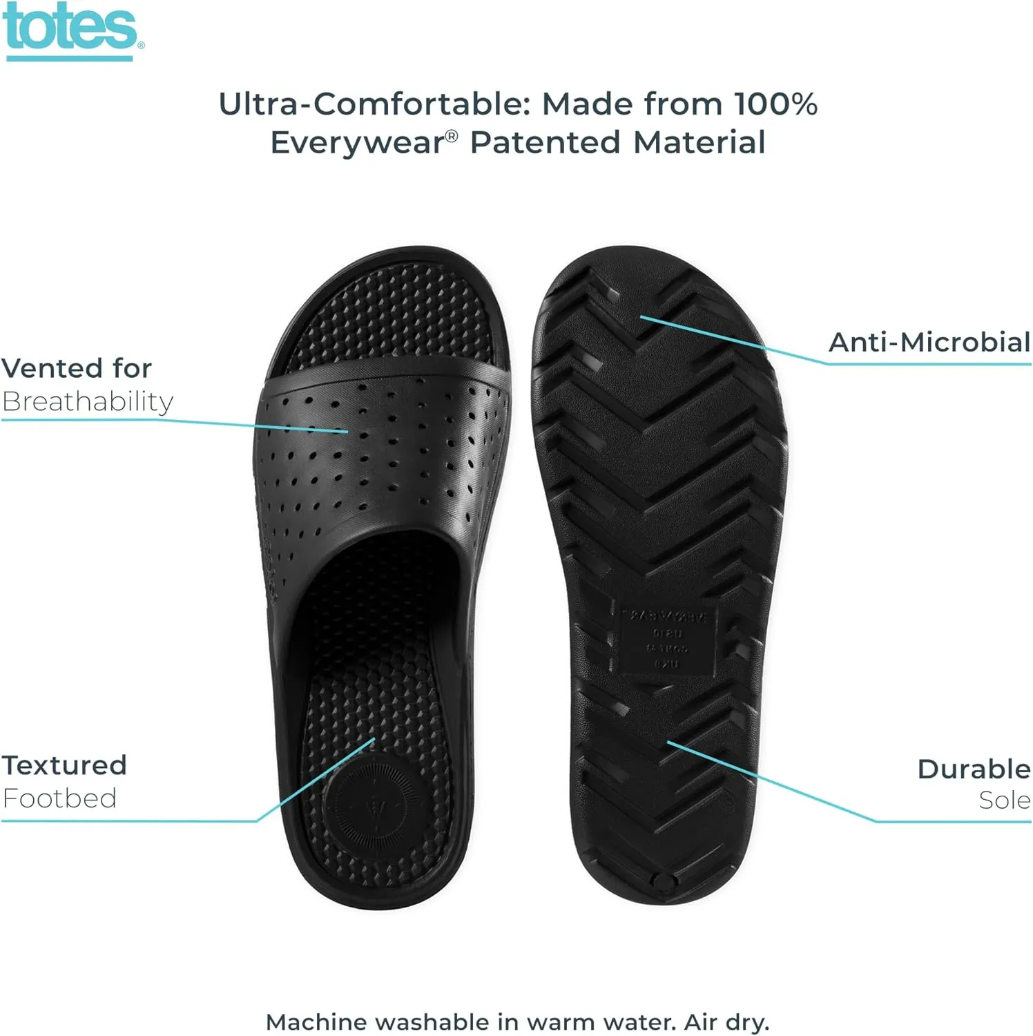 totes Men's Everywear Slide Sandal