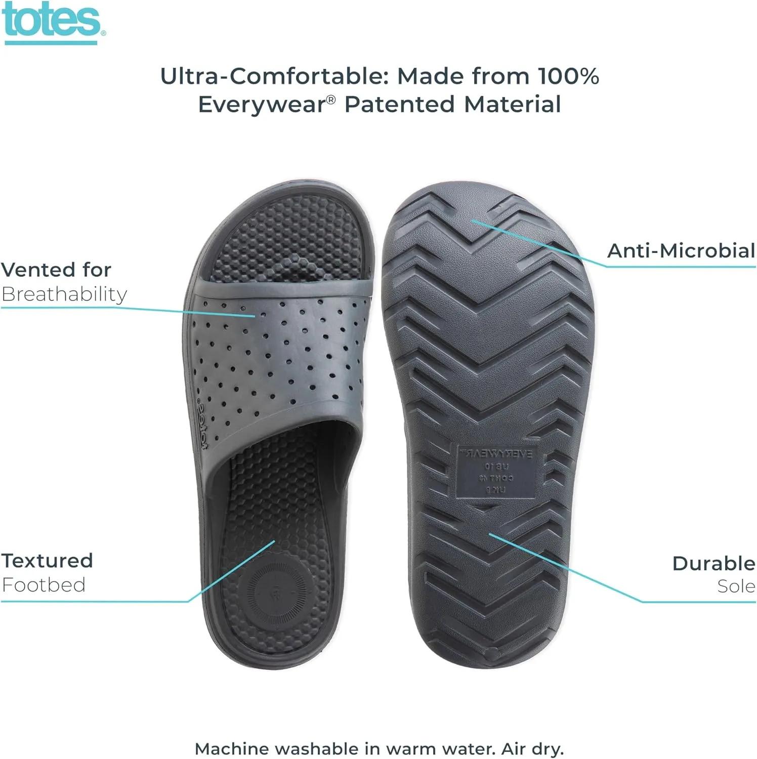 totes Men's Everywear Slide Sandal
