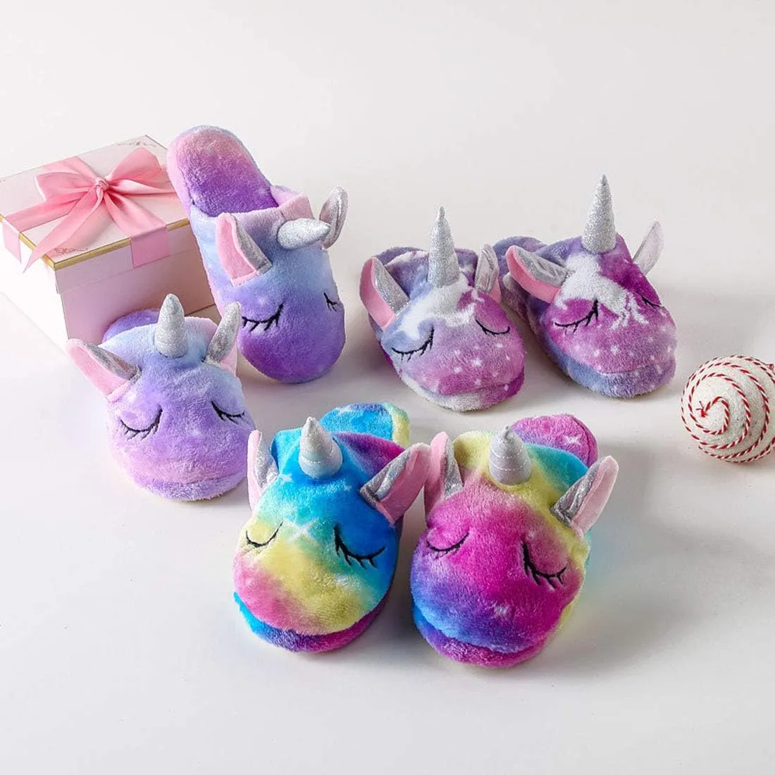 Unicorn Slippers Household Anti-Slip Indoor Home Slippers for Girls and Boys