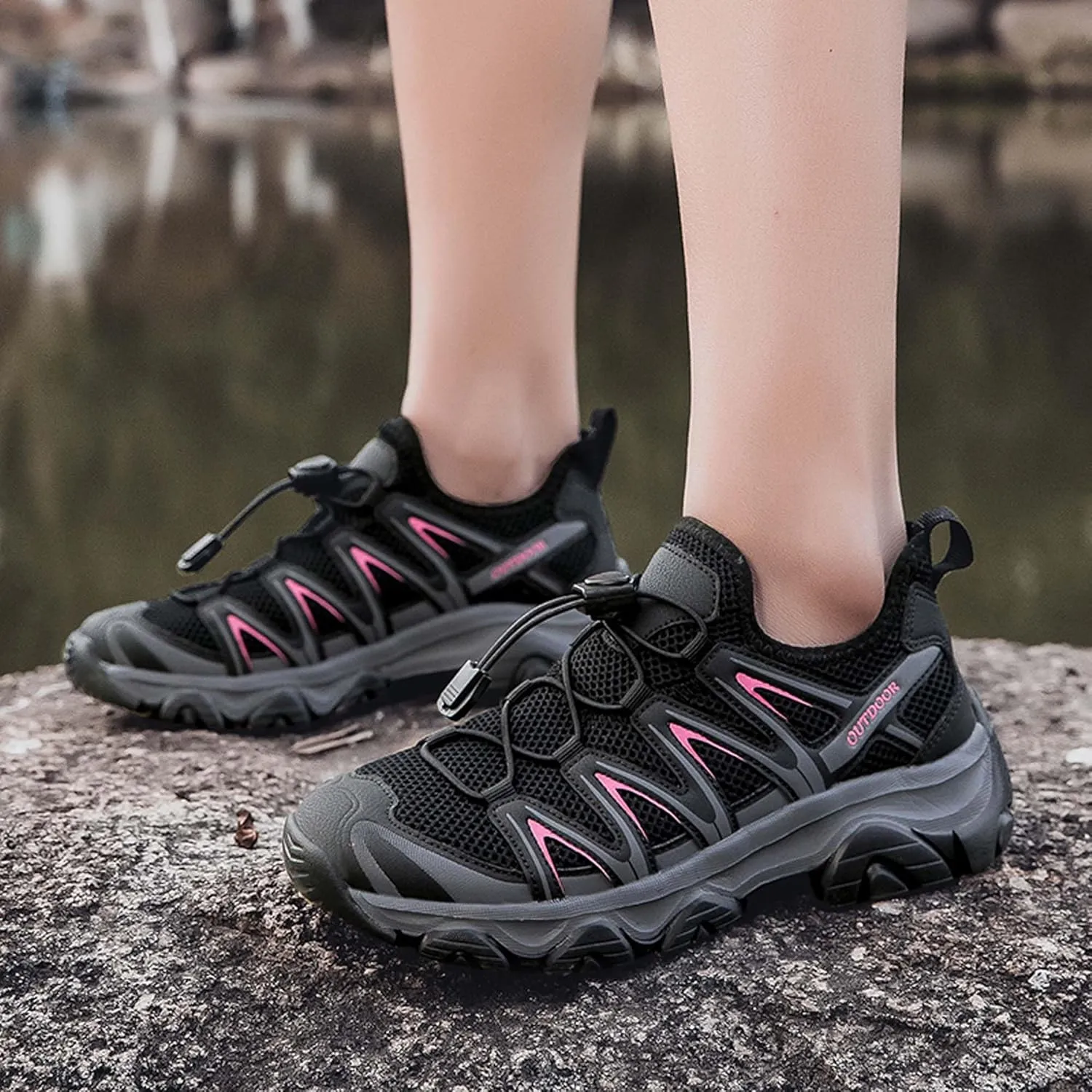 Unisex Mid Top Mountaineering Shoes Men's Shoes Women's Shoes Soft High Elastic Climbing Shoes Comfortable Durable Hiking Shoes
