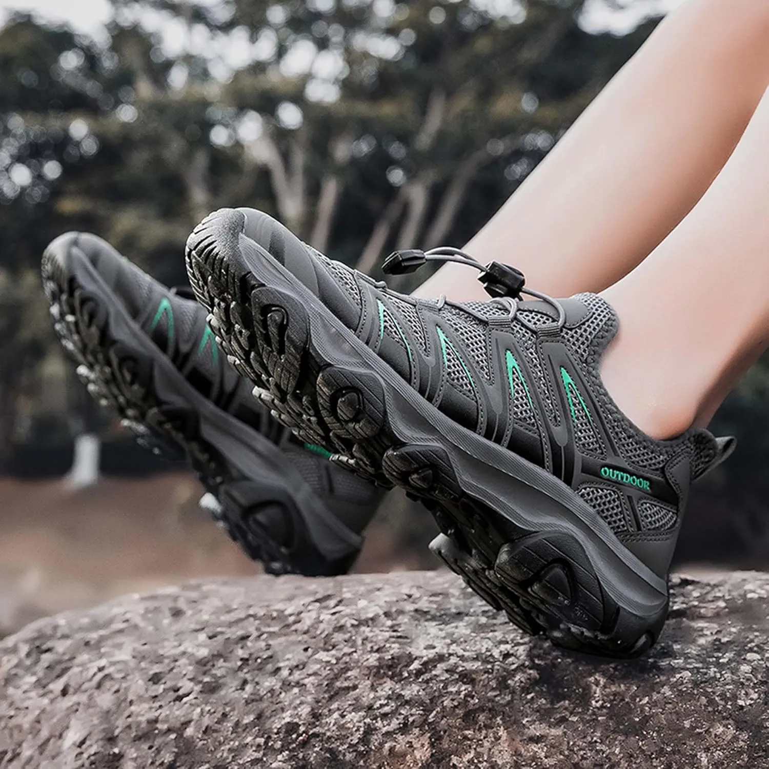 Unisex Mid Top Mountaineering Shoes Men's Shoes Women's Shoes Soft High Elastic Climbing Shoes Comfortable Durable Hiking Shoes