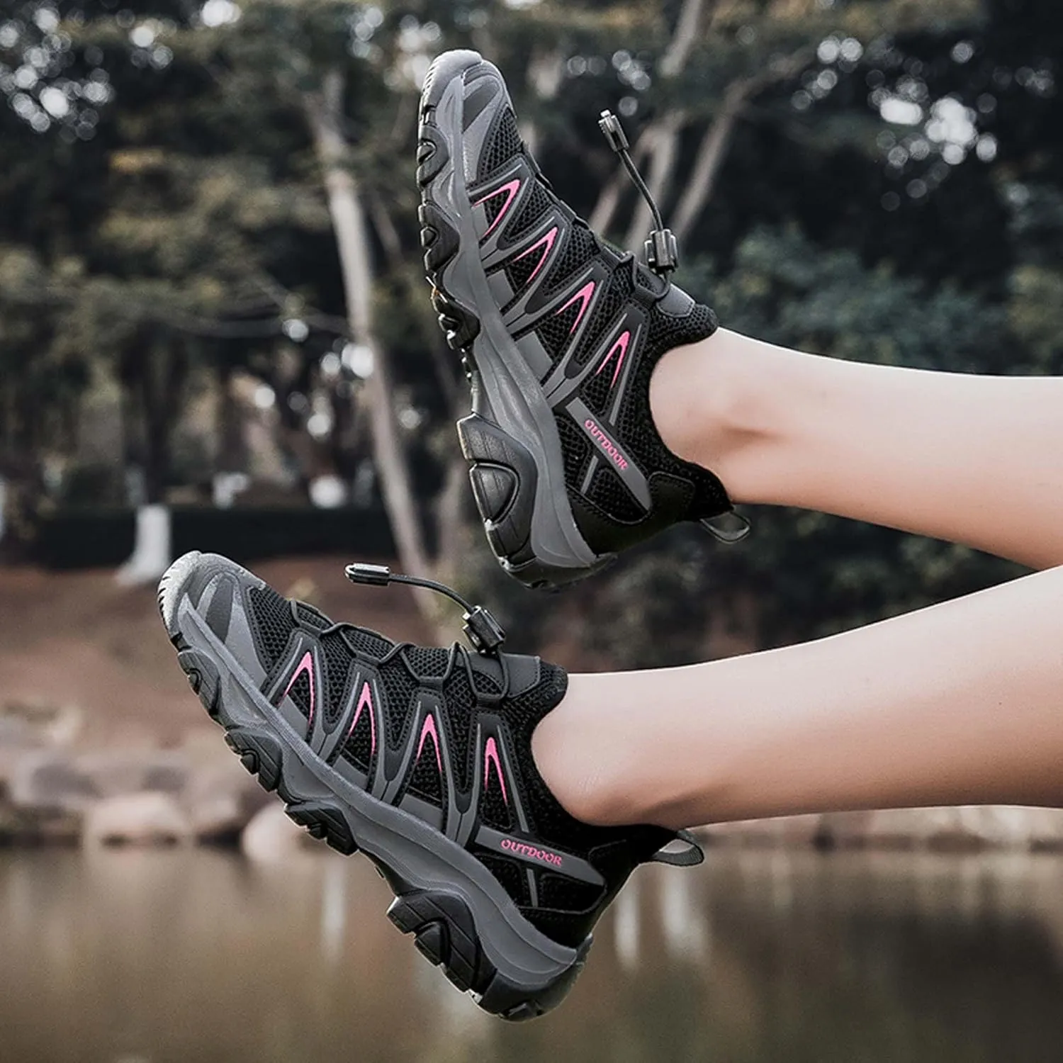 Unisex Mid Top Mountaineering Shoes Men's Shoes Women's Shoes Soft High Elastic Climbing Shoes Comfortable Durable Hiking Shoes