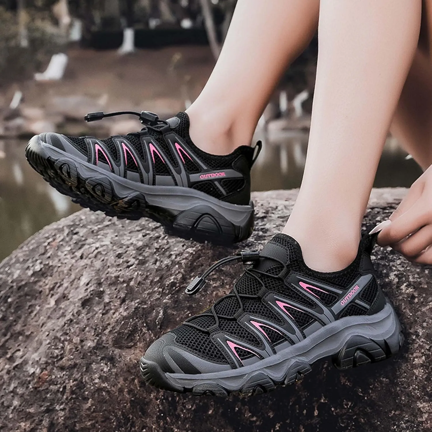 Unisex Mid Top Mountaineering Shoes Men's Shoes Women's Shoes Soft High Elastic Climbing Shoes Comfortable Durable Hiking Shoes