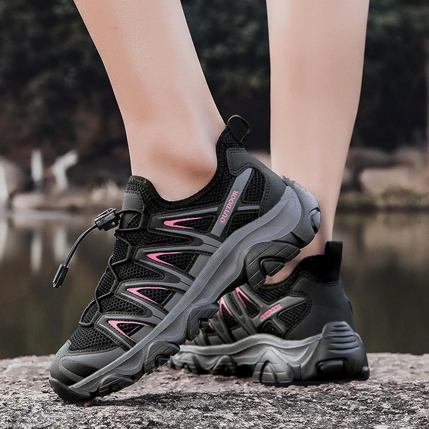 Unisex Mid Top Mountaineering Shoes Men's Shoes Women's Shoes Soft High Elastic Climbing Shoes Comfortable Durable Hiking Shoes