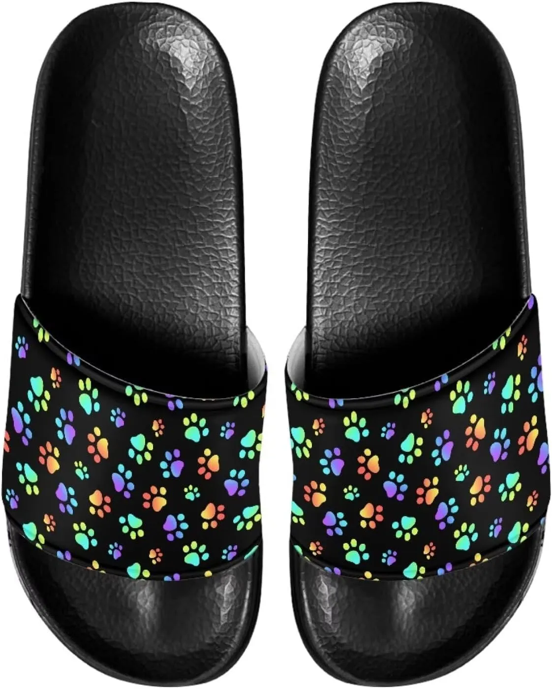 Unisex Slide Sandals with Soft Footbed Comfort Slides for Women and Men, Slide Sandals Leather Size 6-13.5