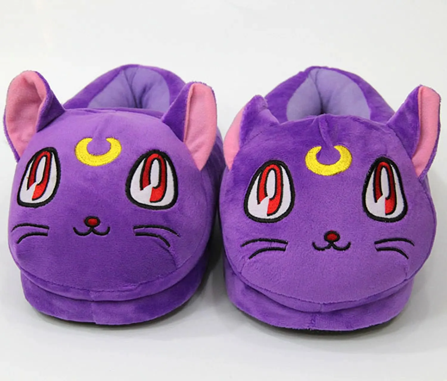 Unisex Slippers Cute Plush Cat Bedroom House Slippers Adult Anti Slip Loafers Shoes