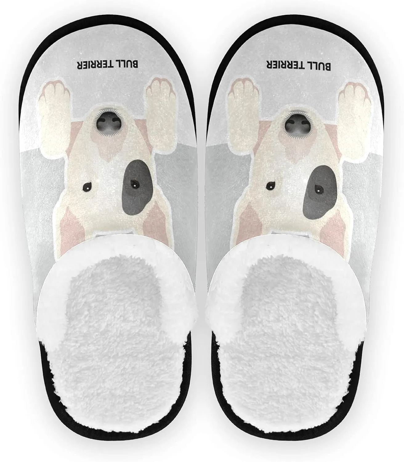 Unisex Slippers Fuzzy Feet Plush Slippers Anti-Slip Warm House Shoes M/L