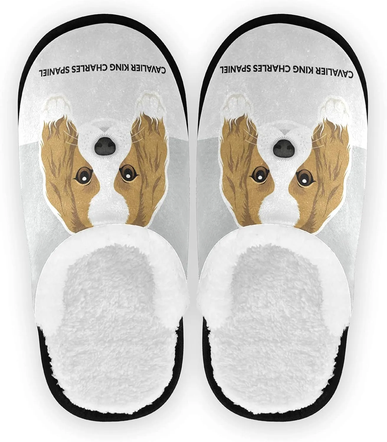 Unisex Slippers Fuzzy Feet Plush Slippers Anti-Slip Warm House Shoes M/L