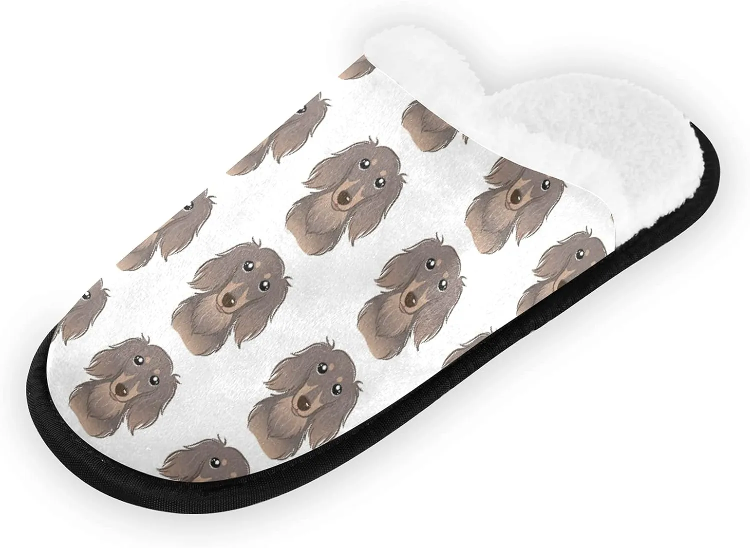 Unisex Slippers Fuzzy Feet Plush Slippers Anti-Slip Warm House Shoes M/L