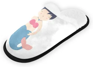 Unisex Slippers Fuzzy Feet Plush Slippers Anti-Slip Warm House Shoes M/L
