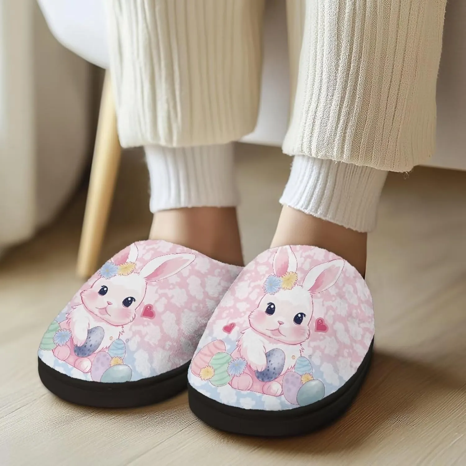 Veniyate House Slippers for Women Size 5.5-12 Anti-slip Winter Warm Sandals