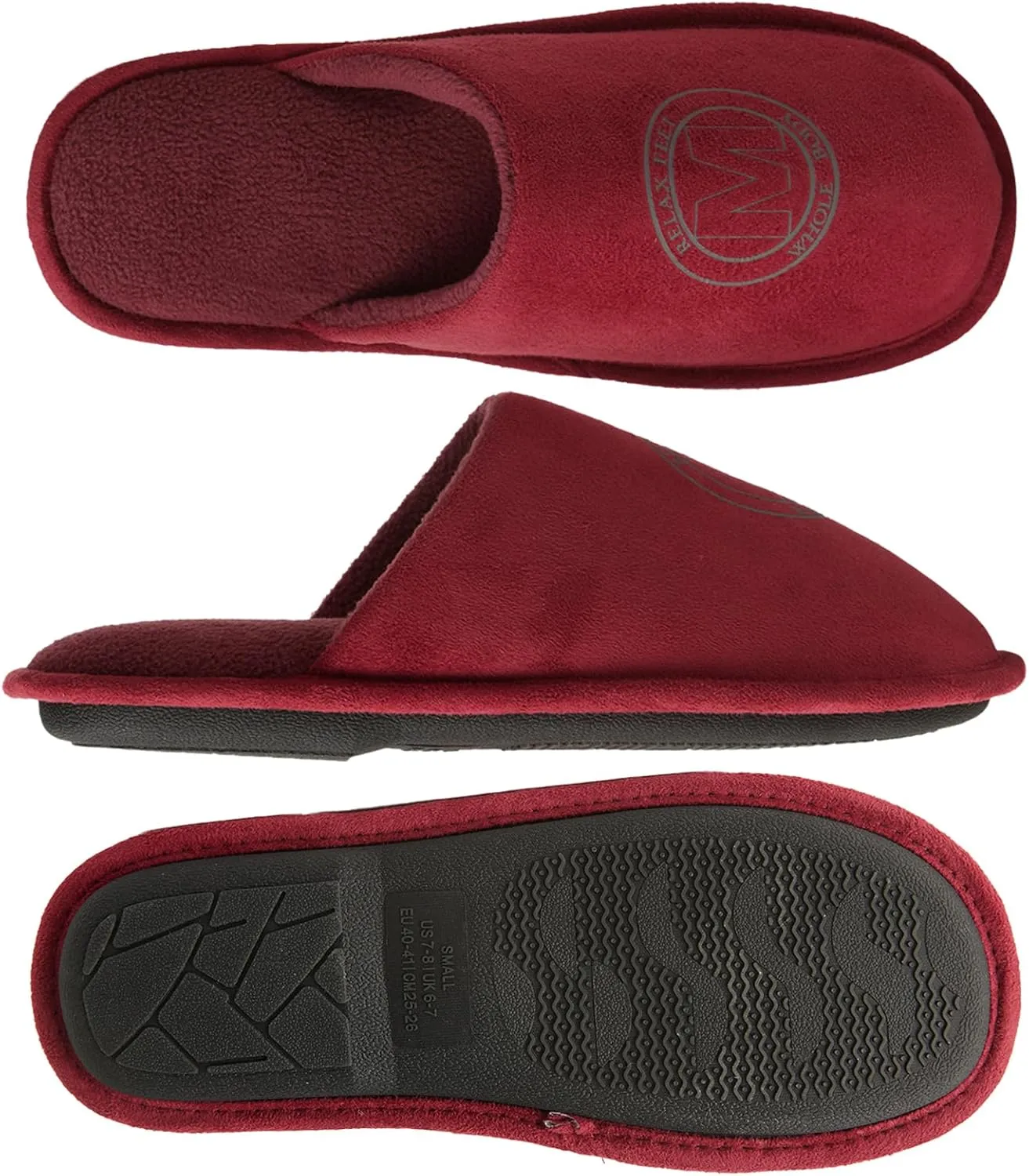 WALKFUN House Slippers for Men Two-Tone Indoor Slip on House Shoes Memory Foam Home Full Toe Comfortable Home Slippers Indoor Outdoor